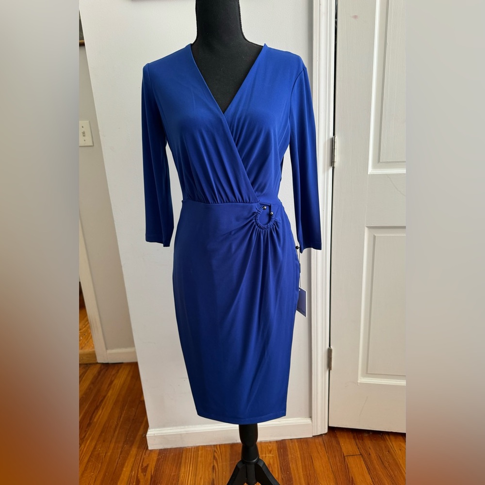NWT Beautiful Calvin Klein Atlantic Blue dress. Size 4